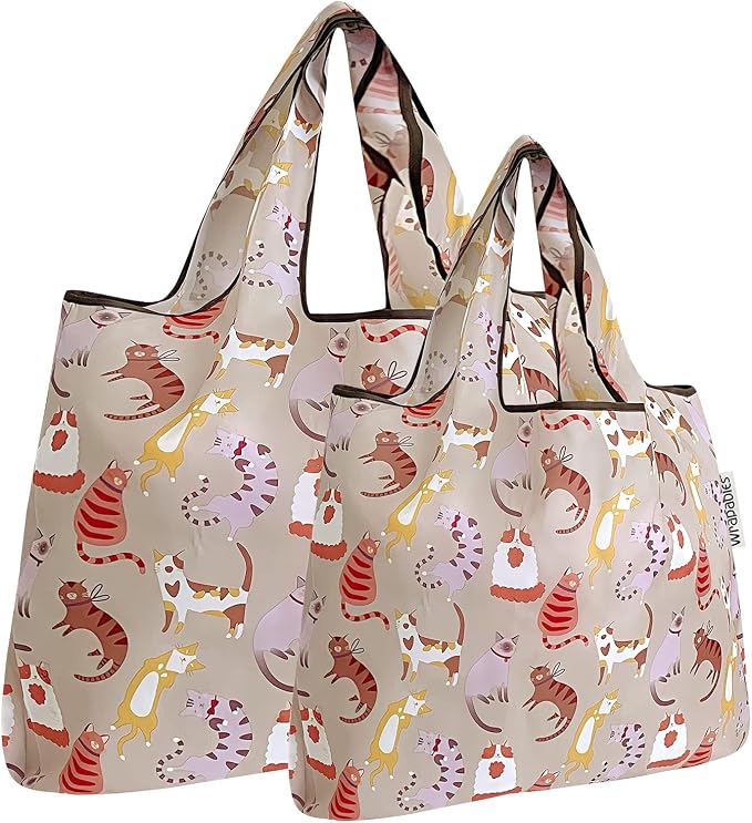 allydrew Large Foldable Tote Nylon Reusable Grocery Bags by allydrew