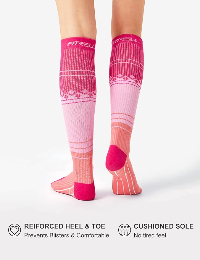 FITRELL 3 Pairs Compression Socks for Women and Men 20-30mmHg-Circulation Support Socks - Image 6