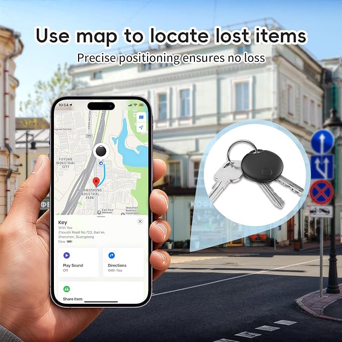 RSH Air Tracker Tag 4 Pack Luggage Tracker Smart Tag Works with Apple Find My, Bluetooth Key Finder Locator for Bags,Wallet Tracker,Item Finder Tag Locate or Tracking for Keys(iOS only) - Image 7
