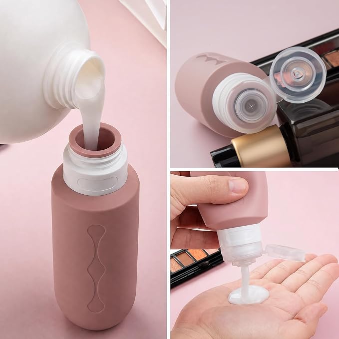 Gemice Travel Bottles for Toiletries, Tsa Approved Travel 6oz Size Containers with Clear Bag, BPA Free Leak Proof Travel Tubs Refillable Liquid Travel Accessories for Cometic Shampoo Lotion - Image 3