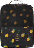 Shoe Bag for Travel, Travel Shoe Bag for Packing, Hold 3 Pairs of Shoes, Travel Essentials for Flying Shoe Organizer Shoe Storage Bag for Travel Light Black-lemon by ENETECk
