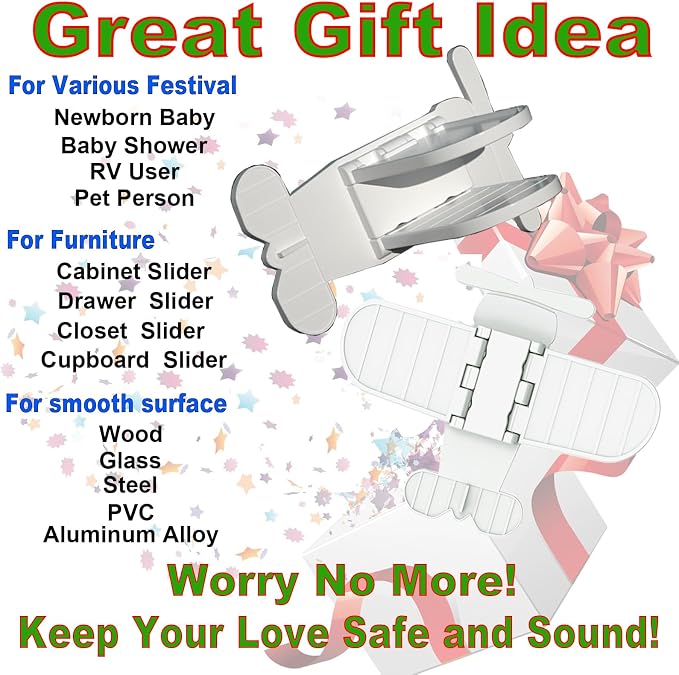 Sliding Door Lock 2-Pack, Child & Pet Safety, No Drill Adhesive | Childproof latch easy install & removes for sliding glass doors, windows, closets, showers & RV. Strong hold. Renter friendly - Image 8