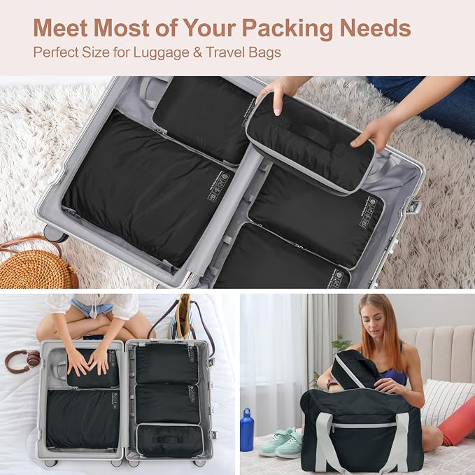 Cambond Travel Underwear Organizer Bag - Bra Organizers for Luggage | Fits A to 36D, 4-in-1 Soft Double Layer, Compression Zip Design, Expandable Compartments Keep Clothes Sorted, Luggage Tidy - Image 8