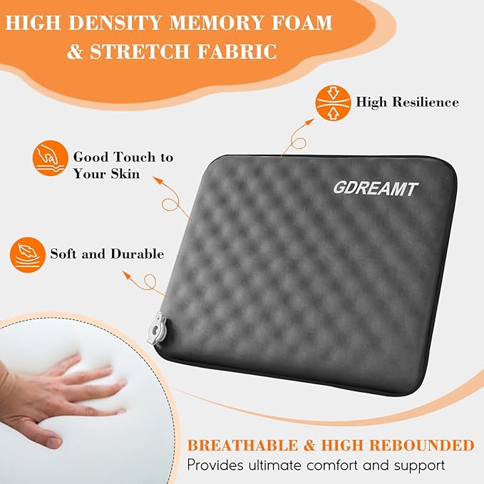 Inflatable Seat Cushion, Portable Self-Inflating Stadium Seat Cushion - Image 3