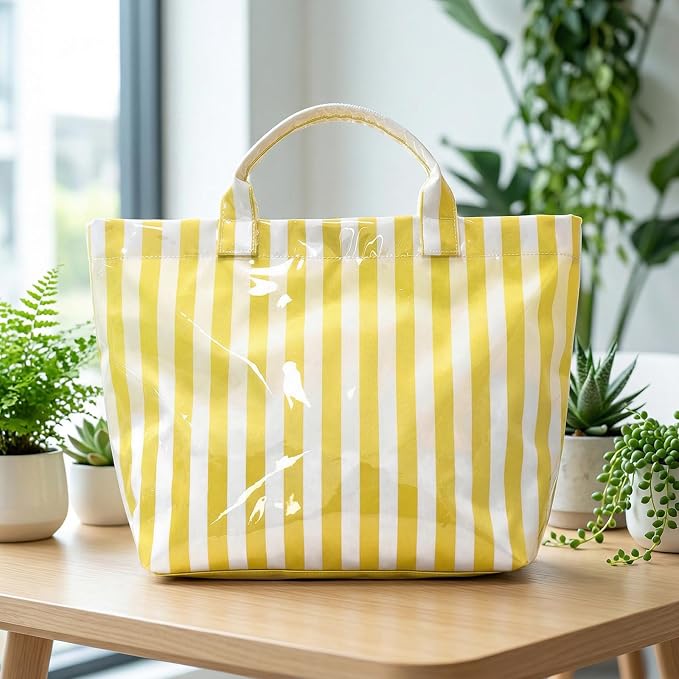 Lushandy PVC Tote Bag for Women Jelly Beach Bag Top Handle Hobo Handbag | Water-Resistant, Wipe Clean, Lightweight - Image 5