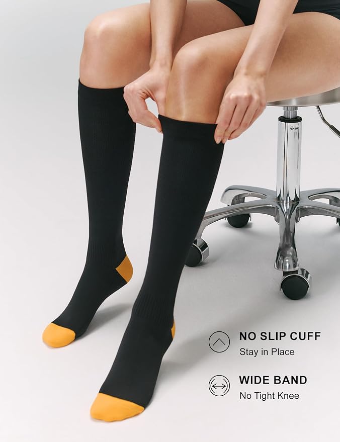 FITRELL 3 Pairs Compression Socks for Women and Men 20-30mmHg-Circulation Support Socks - Image 3