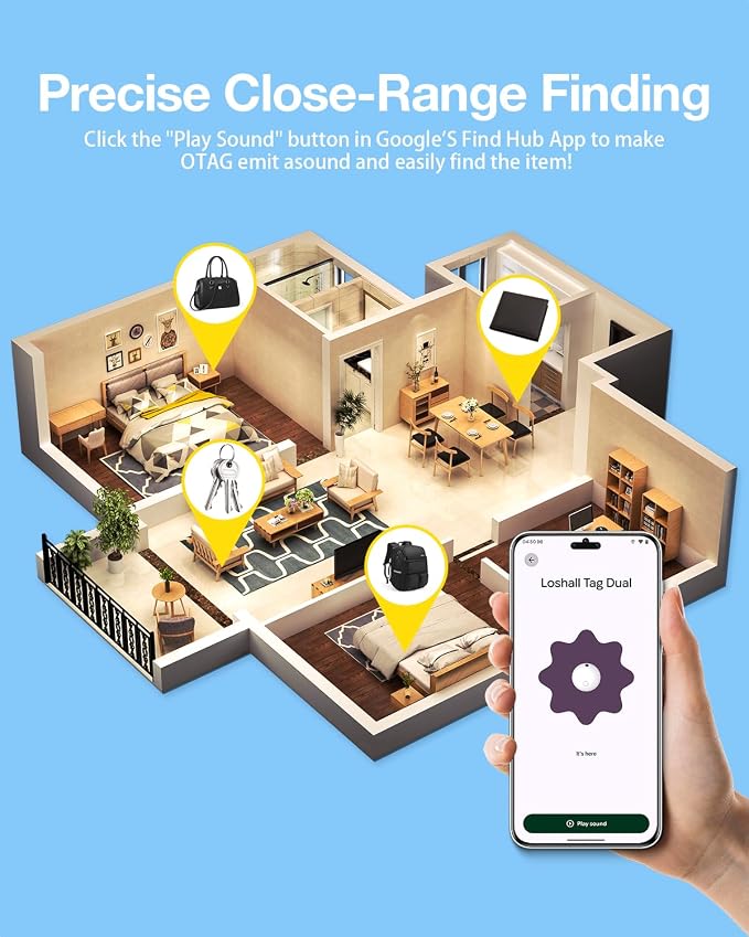 Air Tags for Android,Air Tags-4 Pack Android,2 Year Battery Life,Air Tracker Tags with 4 Case,Google Find Trackers for Google'S Find Hub App,IP65 Waterproof Luggage Tracker for Keys - Image 5