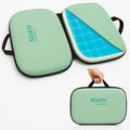 3-in-1 Foldable Gel Seat Cushion with Memory Foam Ergonomic Portable Cushion for Back Pain & Tailbone Relief - Perfect for Office Chair, Airplane Travel & Stadium Seats (18.5" x 15" x 2" Green) by Sojoy