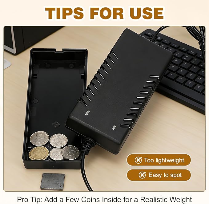 Homoyoyo Container Discreet Fake Charger Plug for Hidden Storage Money Hider Safe Box - Image 7
