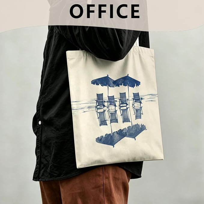 Summer Coastal Beach Canvas Tote Bag - Image 5