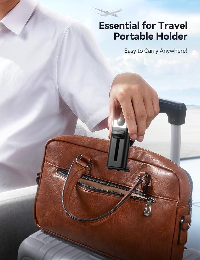 JOYROOM 【360° Metal Ball & Titanium】 Magsafe Airplane Phone Holder, Travel Essentials for Airplane Phone Mount, Universal Travel Phone Holder for Plane, Must Have for iPhone 17 16 15 14 13 - Image 4