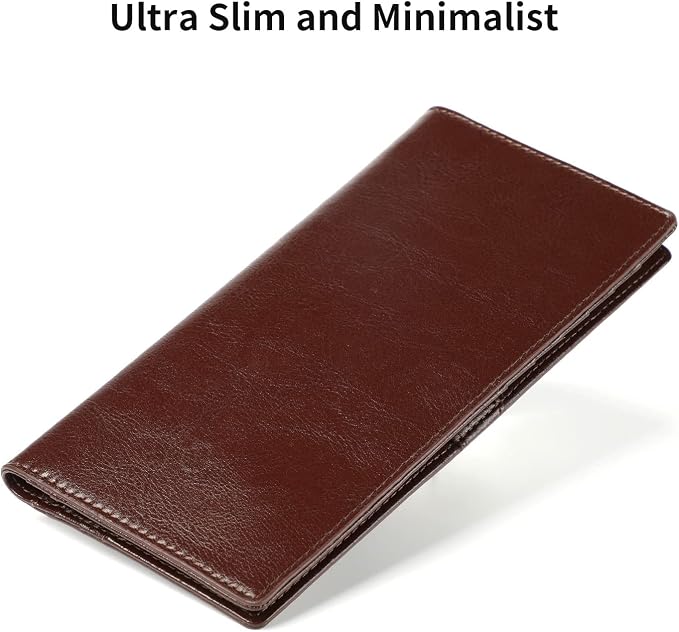 Ultra Slim Thin Leather Women Wallet RFID Blocking Credit Card Holder Bifold Long Ladies Billfold - Image 7