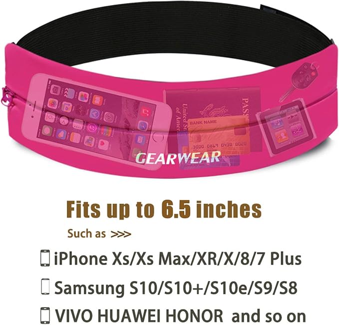 Running Belt | Runner Fanny Pack for Women and Men | Adjustble Waist Band Pack for Storage Phone - Image 2