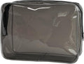 Waterproof PVC Makeup Bag - Leakproof Cosmetic Organizer for Travel Toiletry Storage 9.84×7.09×2.36 Inch for Women & Men (Black) by TotePrint