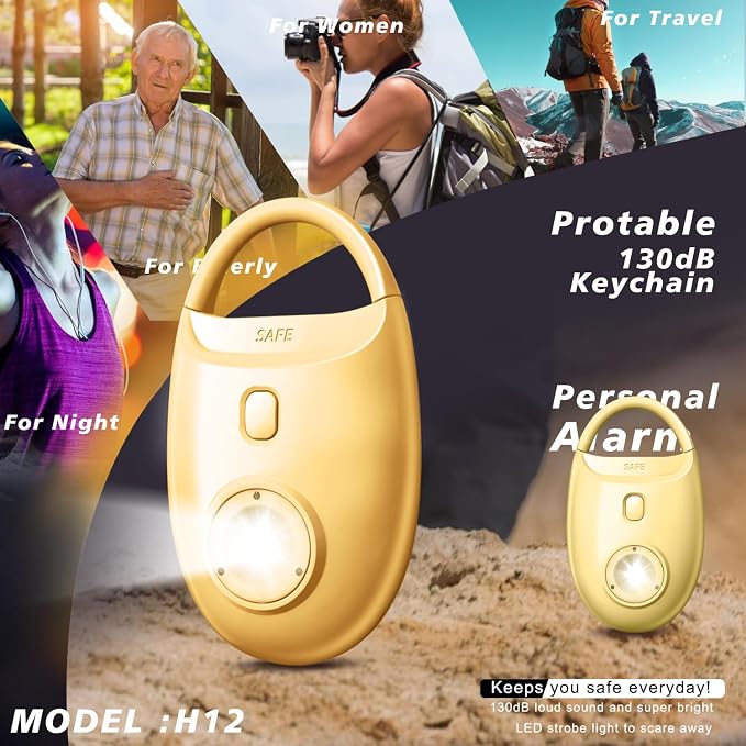 Personal Safety Alarm for Women – 130dB Loud Emergency Siren with Strobe LED Light – Self Defense Keychain by Women Students Girls - Image 5