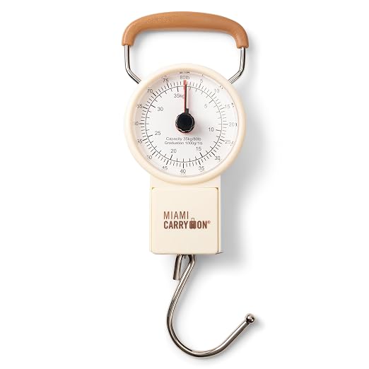 Mechanical Luggage Scale with Tape Measure, Up to 80 Pounds (Retro) - Image 6