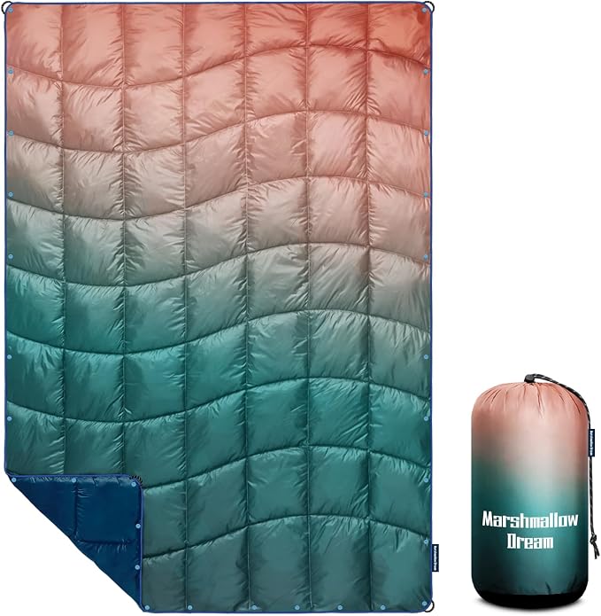 Camping Blanket, Puffy Blanket Lightweight Windproof Water Resistant for Outdoors,Hiking, Backpacking,Beach,Car,Picnic,Stadium by MarshmallowDream