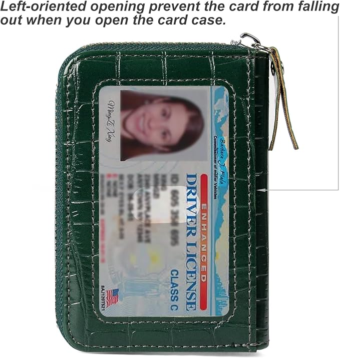 Credit Card Wallet, RFID Card Case Wallet, Zipper Card Cases Holder for Men Women, RFID Blocking, KeyChain Wallet, Compact Size Card Organizer Case for Women - Image 2