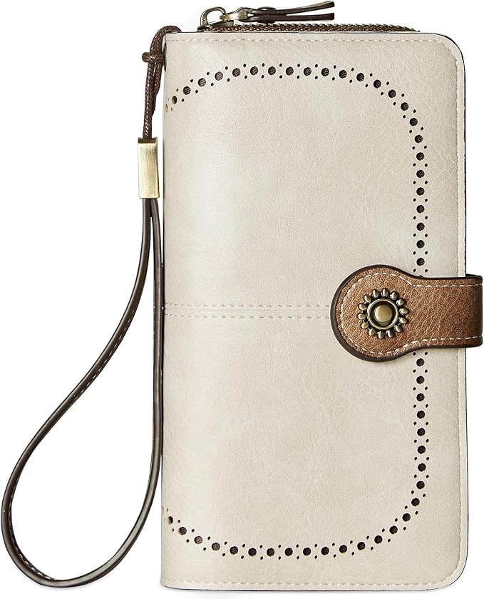 TFKGS Wallet for Women RFID Blocking Leather Large Capacity Card Holder Ladies Phone Clutch Travel Long Purse Wristlet | RFID Blocking - Image 7