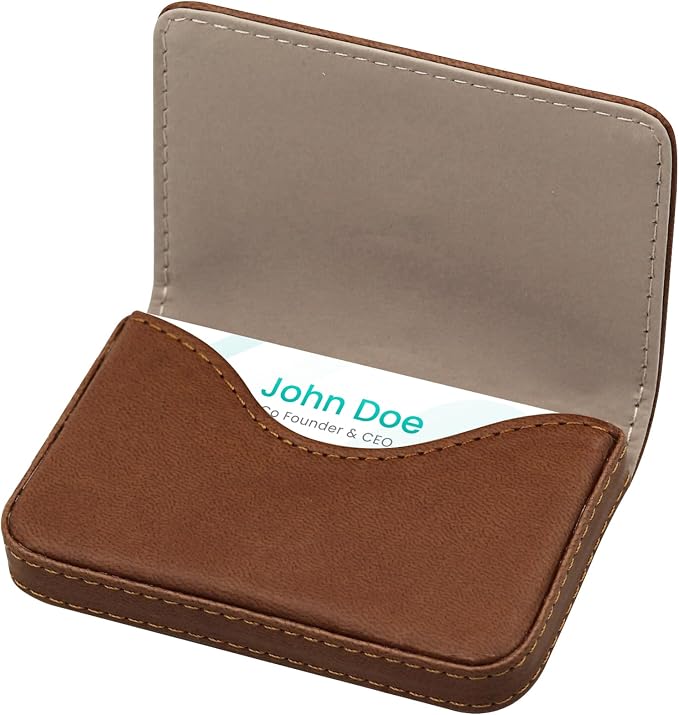 RFID Blocking Wallet - Minimalist Leather Business Credit Card Holder (A52-20) - Image 8