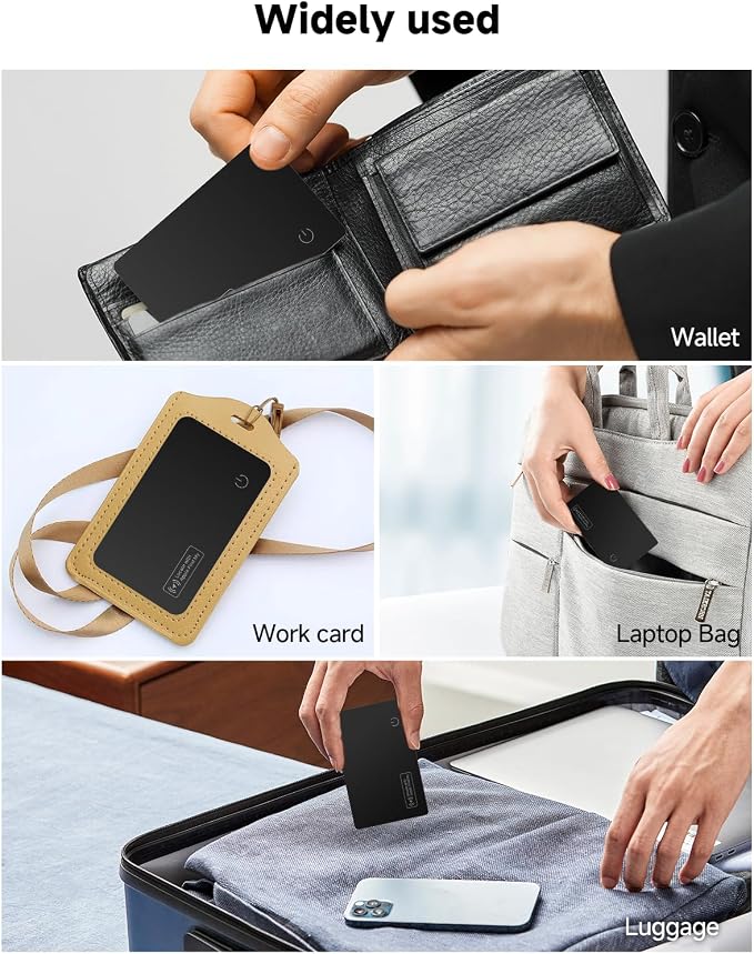 2Pack Wallet Tracker Air Card Tag Tracker Card Ultra Slim 0.07in, IP68 Waterproof Travel Credit Card Design Works with Find My for Wallets, Keys, Luggage,Bags - Image 7