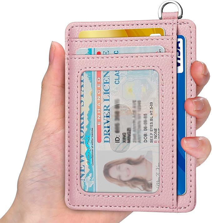 Slim Minimalist Front Pocket Wallet, RFID Blocking Credit Card Holder Wallet with Detachable D-Shackle for Men Women - Image 2
