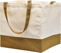 Canvas Reusable Grocery Bags Heavy Duty, 8.3 gal Foldable Large Tote Bag with Handles, Holds 60 lbs Canvas Shopping Bags, 1 Pack by CNaiyunpin