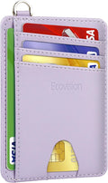 Slim Minimalist Front Pocket Wallet, RFID Blocking Credit Card Holder Wallet with Detachable D-Shackle for Men Women by Ecovision