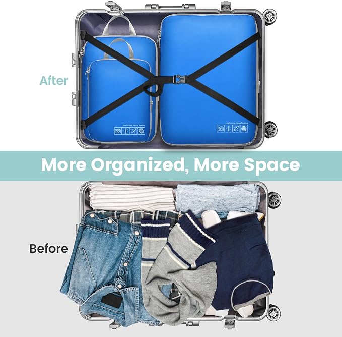 Cambond Compression Packing Cubes for Travel - Luggage Suitcase Organizer | Compression Zip Design for Space-saving, Expandable, Lightweight, Keep Clothes Sorted, Luggage Space Tidy, Carry on Pack Fast - Image 6