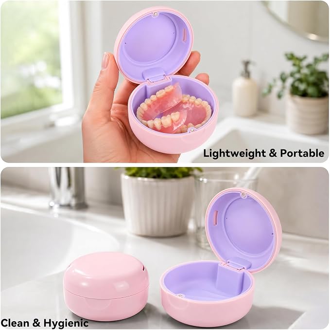Portable Vent Denture Bath Case Soft Buffer Holder for Travel False Teeth | Safe material, removable silicone pad for hygienic use, multi-scene use, pocket fit for home, journeys & daily oral storage - Image 6