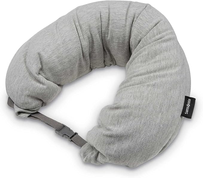 Samsonite Microbead 3-in-1 Neck Travel Pillow, Frost Grey, One Size by Samsonite
