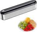 Aluminum Foil & Plastic Wrap Dispenser with Cutter - Magnetic & No-Drill Wall Mount, Stainless Steel Design, Space-Saving Kitchen organizer for Countertops & Cabinets - Fits 12" Rolls, Silver by Quasziwa