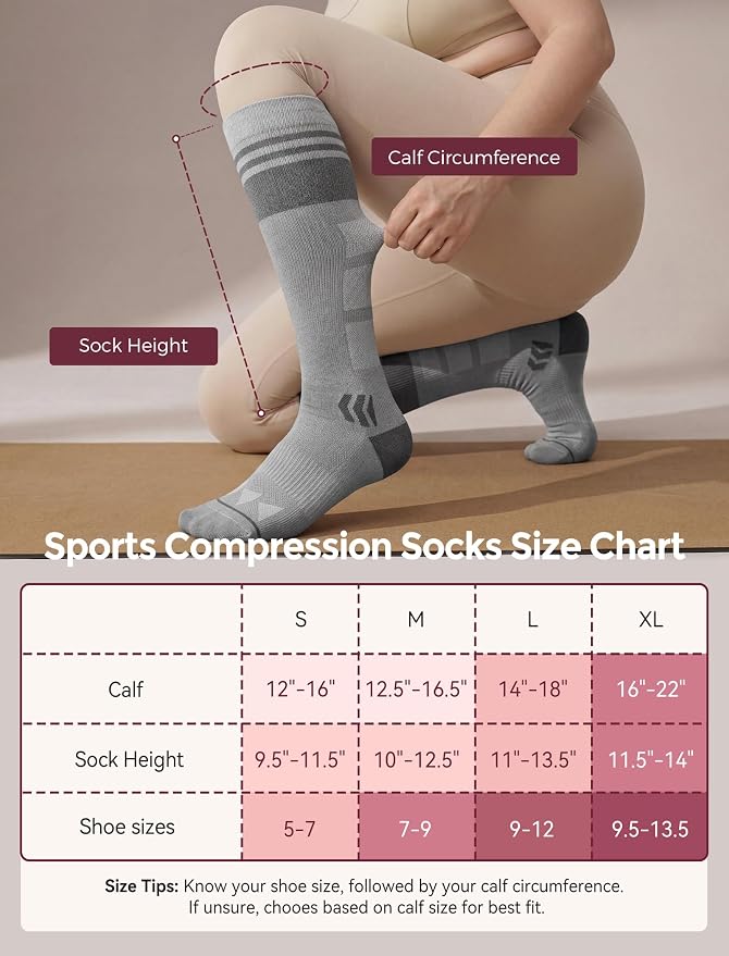 Momcozy Compression Socks for Women, 20-30 mmHg for Flying, Travel & Sports | 20-30 mmHg option: Enhanced support with zoned compression, Lycra fiber for lasting elasticity, silver-infused for freshness - Image 6
