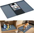 URMONA Waterproof Silicone Under Sink Mat 31'' x 22'' Shelf Liner for Kitchen and Bathroom, Cabinet and Counter Protector, Storage and Organizers, Litter Mat, Pet Cat Puppy Essentials(Dark Grey) by URMONA