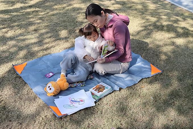 Orga'Neat Pocket Picnic Blanket, Compact Lightweight Tarp for Camping | Foldable, Easy to Carry, Water Resistant Sandproof Washable Quick Dry Mat for Beach, Festival, Travel, Outdoor Recreation - Image 6