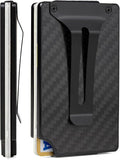 Slim Wallet for Men,RFID Blocking Minimalist Metal Wallet, Money Clip/Cash Holder, Front Pocket Aluminum Credit Card Holder, Ideal Gift for Men,Matt Carbon Fiber by Unknown