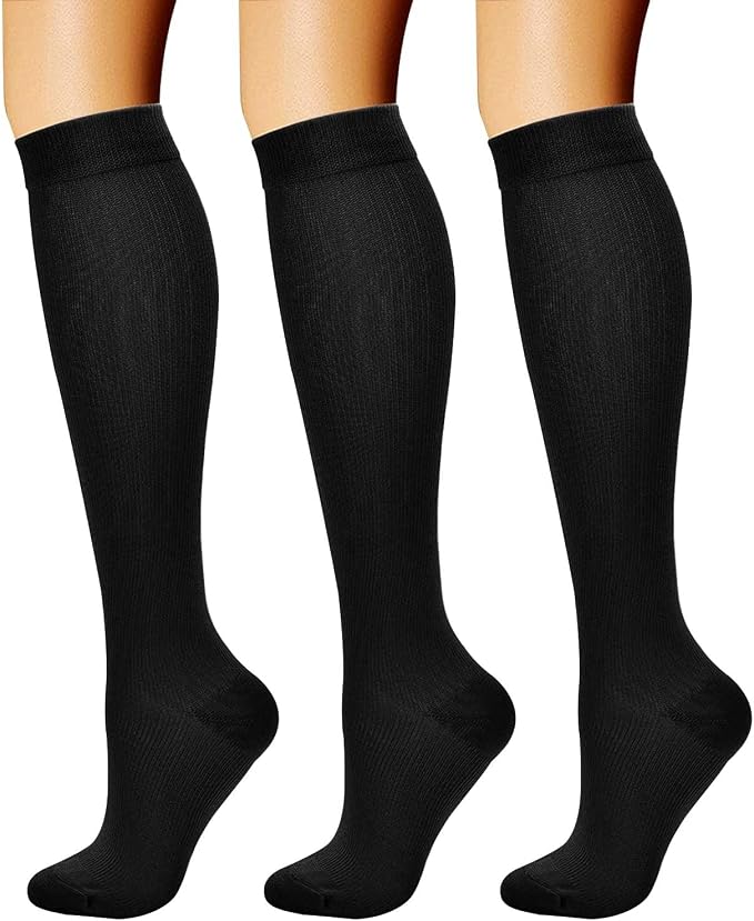 CHARMKING Compression Socks for Women & Men Circulation (3 Pairs) 15-20 mmHg is Best Support for Athletic Running Cycling by CHARMKING