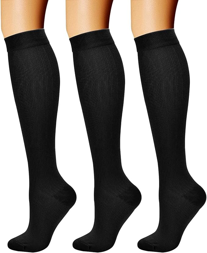 CHARMKING Compression Socks for Women & Men Circulation (3 Pairs) 15-20 mmHg is Best Support for Athletic Running Cycling by CHARMKING