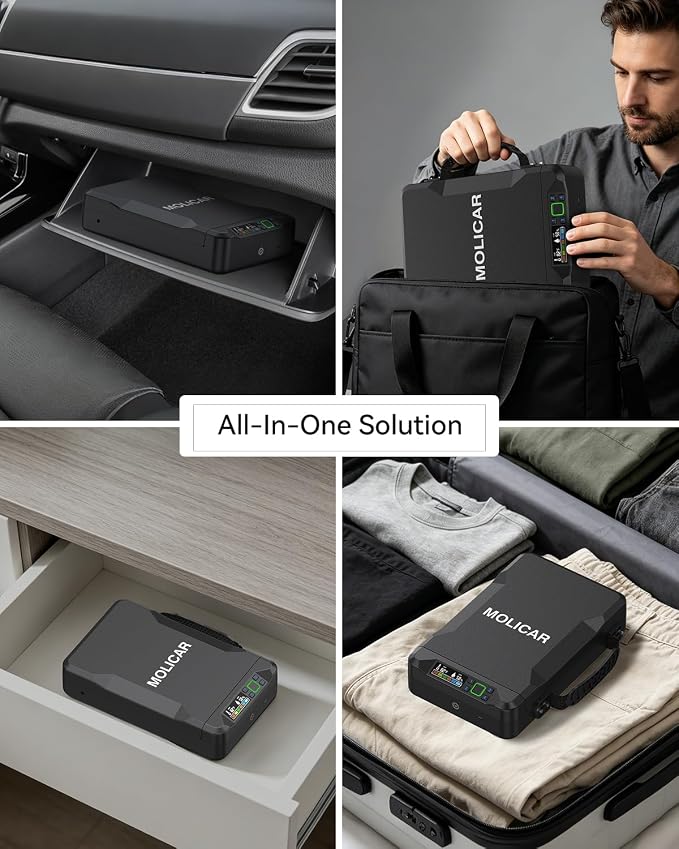 Car Gun Safe Small Biometric Pistol Safe Handheld Portable Fingerprint Gun Lock Box for Travel Nightstand Bedside - Image 9