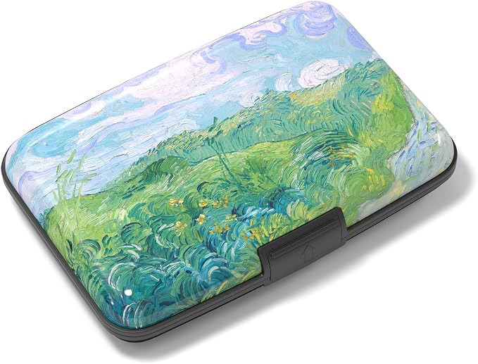 Rimilak Aluminuml Credit Card Holder,Field Painting | Mini Credit Card Wallet RFID Blocking Slim Metal Hard Case for Women Men by Rimilak