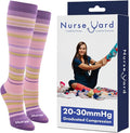 Compression Socks for Nurses - Women & Men - 20-30mmHg Graduated Compression, For Medical Staff, Athletes - 1 Pair by NurseYard