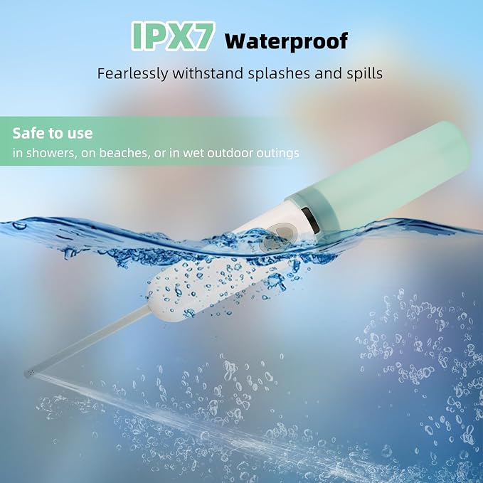 Hibbent Portable Bidet for Travel, High Pressure Handheld Electric Sprayer, Rechargeable Travel Bidet for Women & Men, Personal Hygiene Cleaning, Soothing Postpartum Care, perineal, Green - Image 6