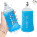 GUYI GYGYL Soft Flask, Collapsible Water Bottle for Sports, 250ml Blue 2pcs | TPU Collapsible Water Bottle for Hydration Pack, Running Vest, Leak-Proof Folding Bottle for Hiking Cycling Climbing Jogging by GUYI