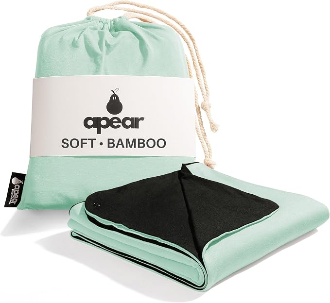 16-in-1 Compact Travel Blanket with Bag – Reversible, Ultra Soft Bamboo Airplane Blanket with Hidden Pocket – Packable for Flights & Travel Essentials (Semi-Weighted, Double Layer) by ApearTravelGear
