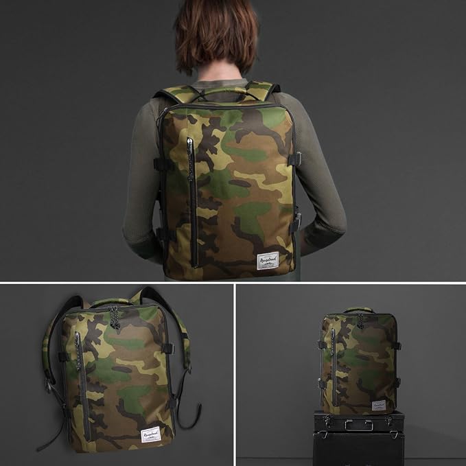 Underseat Carry-On Backpack Luggage Lightweight Casual Laptop Backpack MacBook Pro 16 Travel Gym Sport Daypack 21L, Green Camo - Image 6