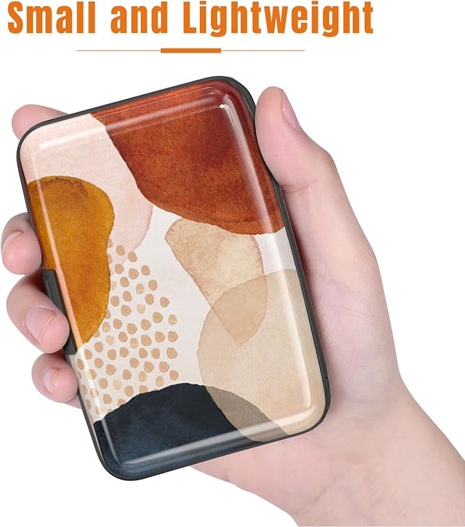 Rimilak Aluminuml Credit Card Holder,Abstract Marble | Mini Credit Card Wallet RFID Blocking Slim Metal Hard Case for Women Men - Image 3