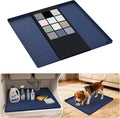 URMONA Waterproof Silicone Under Sink Mat 19'' x 19'' Shelf Liner for Kitchen and Bathroom, Cabinet and Counter Protector, Storage and Organizers, Litter Mat, Pet Cat Puppy Essentials(Navy) by URMONA