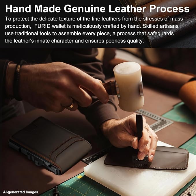 Genuine Leather Wallet for Men: Slim RFID Smart Minimalist Wallet | Credit Card Holder for Front Pocket wallet with Money Clip Full Grain - Gift for Husband Father on Birthday Anniversary - Image 4