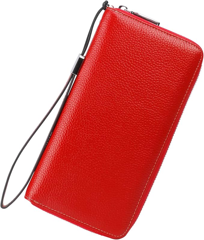 Small Compact Women Wallet RFID Blocking Genuine Leather Bifold Purse with ID Windows by Lavemi