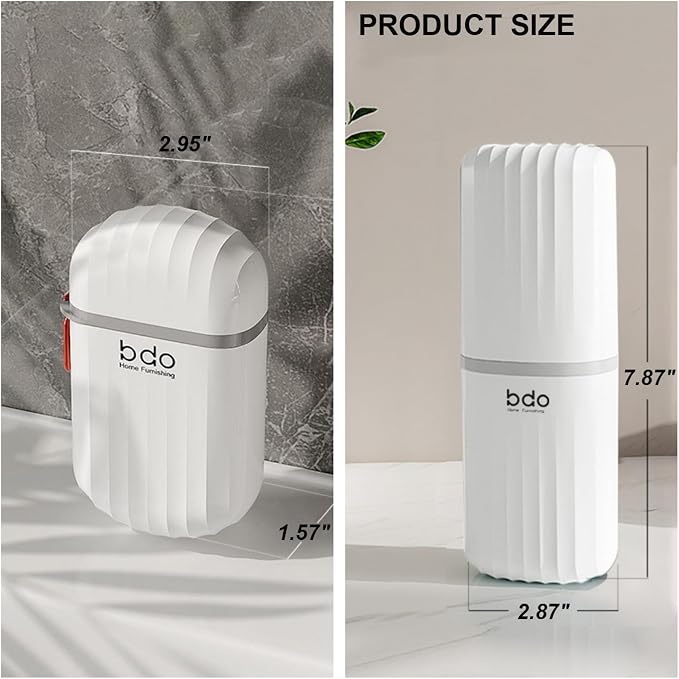 Toothbrush Travel Case & Travel Soap Holder Dish Tray Set of 2, Portable Clear Toothbrush Holders with Cover Leakproof Bar Soap Holder for Traveling School Camping Business Bathroom - Image 3